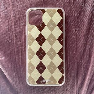 IPhone 11 Pro Max Checkered Plaid Blunt Case in Toast
